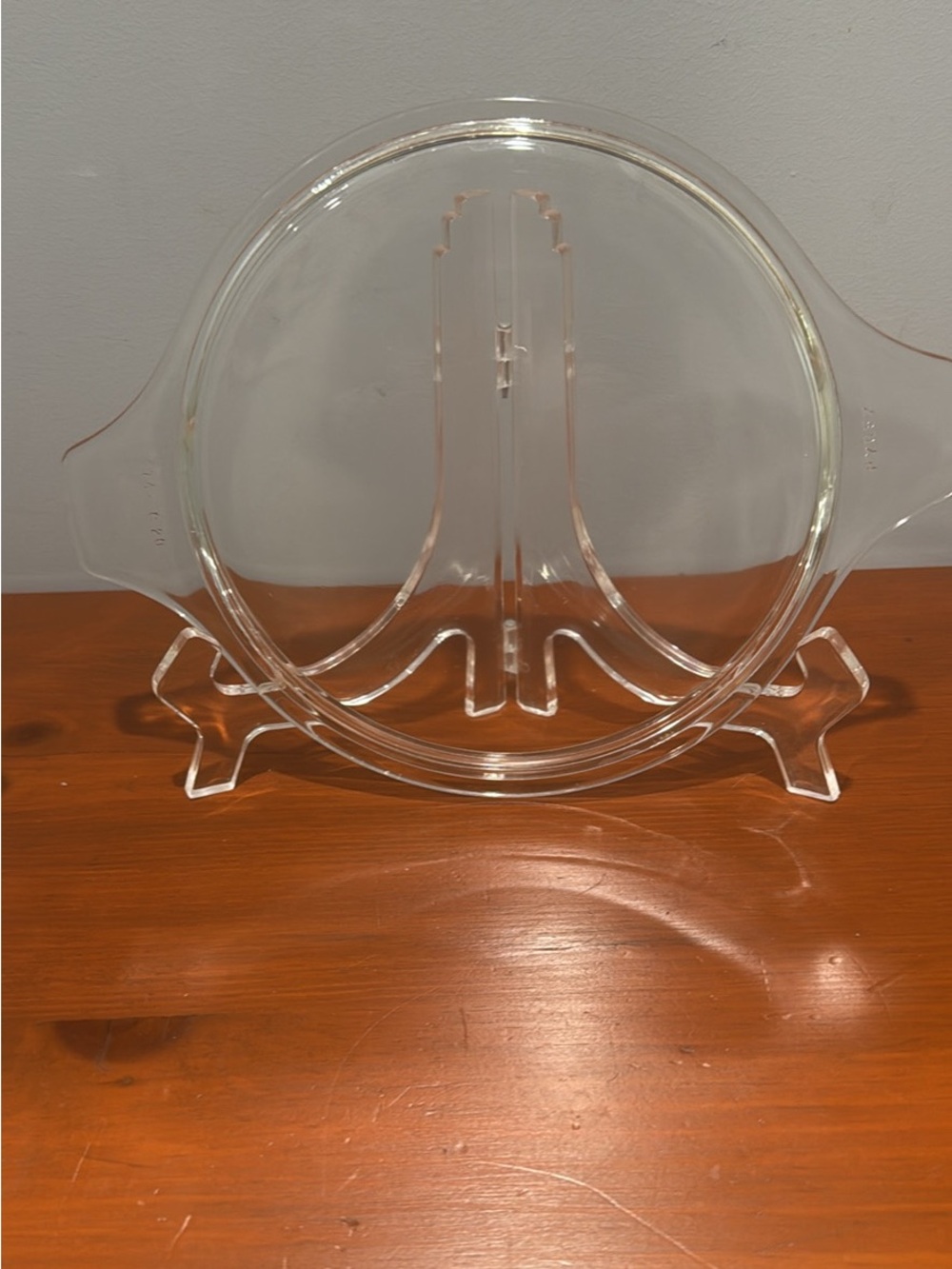 Vintage Pyrex 474-C20 Clear Casserole 1.5 QT Tab Handle Lid